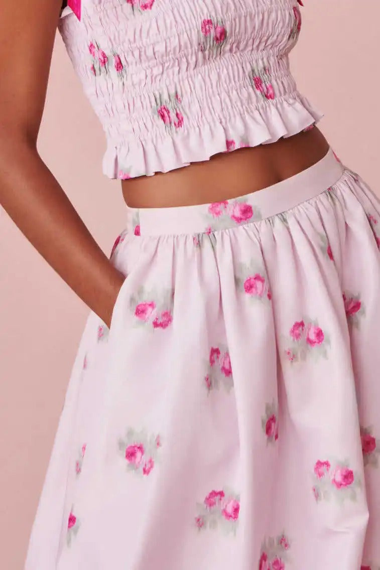 Damen-Set mit Top und langem Rock