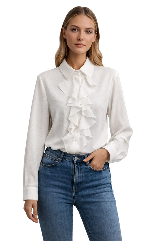 Damenbluse mit Rüschen