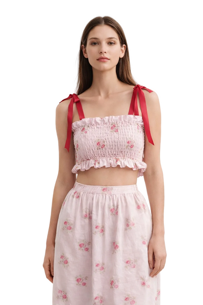 Damen-Set mit Top und langem Rock