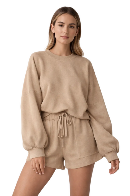 Damen-Lounge-Set mit Sweatshirt und Shorts