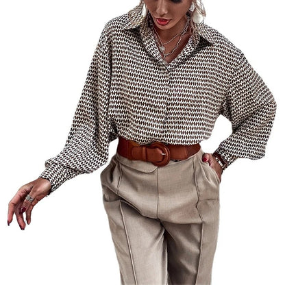 Damenbluse mit grafischem Print