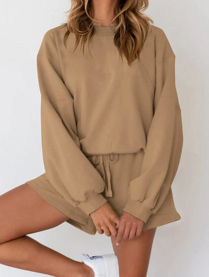 Damen-Lounge-Set mit Sweatshirt und Shorts