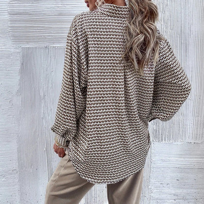 Damenbluse mit grafischem Print